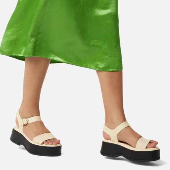 NEW Sorel Dayspring Ankle Strap Platform Sandals - Leather For Women 252 - Picture 5 of 13